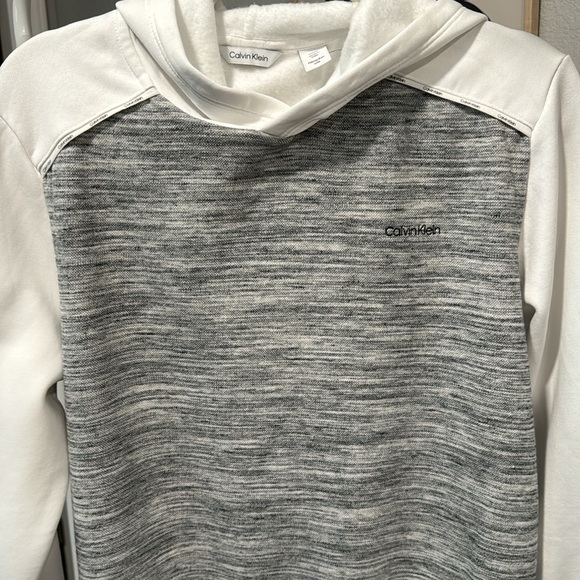 Calvin Klein men’s small gray and white block colored hoodie. - Picture 4 of 4